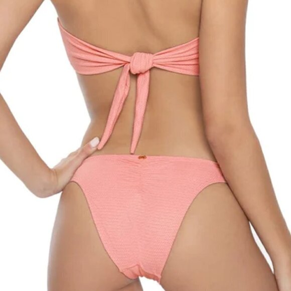 PQ Swim Coral Coast Chrissy Bandeau/Basic Ruched Bikini Bottom Set NWT Small - Picture 6 of 17
